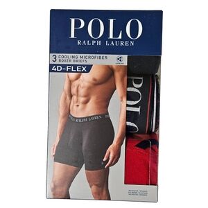 Polo Ralph Lauren Boxer Briefs Men Large 4D-Flex 3 Pairs Cooling Microfiber